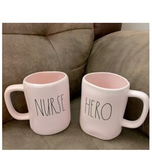 NEW Rae Dunn Nurse Hero Mug Double Sided Pink